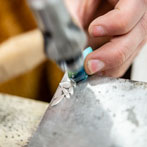 Holly Clifford at work. Yorkshire Artspace 2020